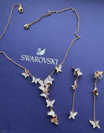 Swarovski - set s motýľmi, swarovski