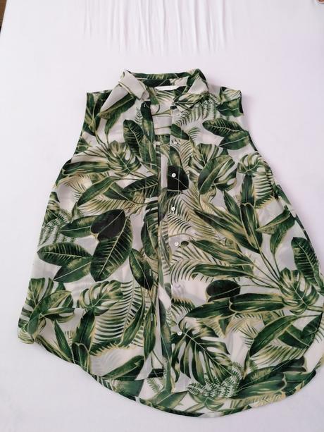 Blúzka s listami, h&m,s