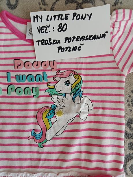 Dievčenské tričká my little pony veľ.80, 80