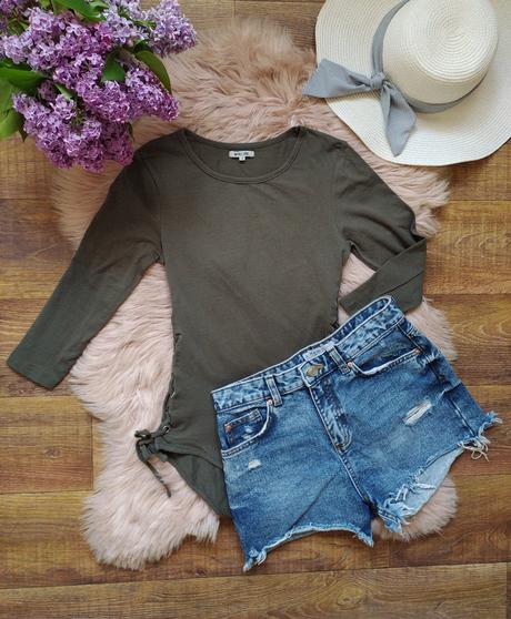 Khaki dámske body, s