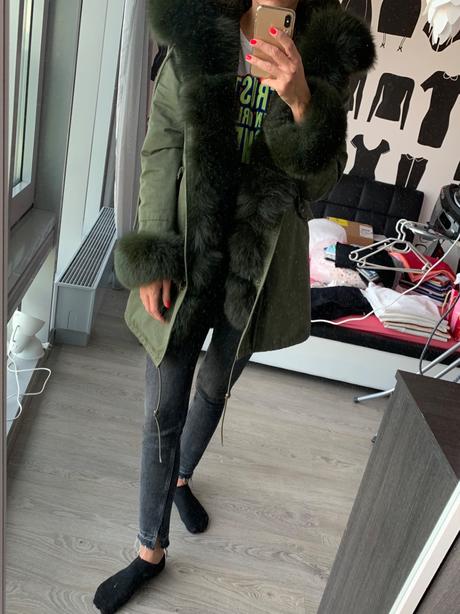 Zimna bunda parka s kozusinkou, m