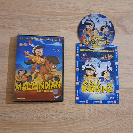 2ks dvd- malý indián pattoruzito diel 1 a 2, 
