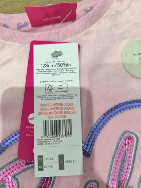 Nové pyžamo barbie, barbie,128