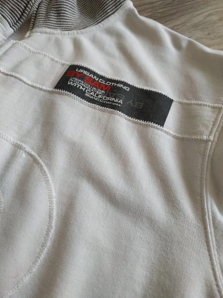 Panska biela mikina na zips sam, vel. m, s.a.m.,m