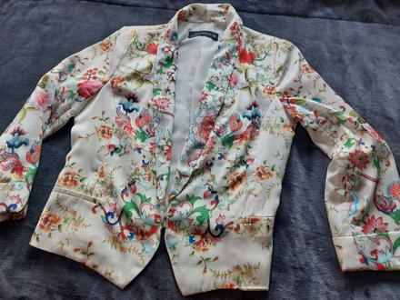 Krásne letné sako zara kvetovane s-m, zara,s