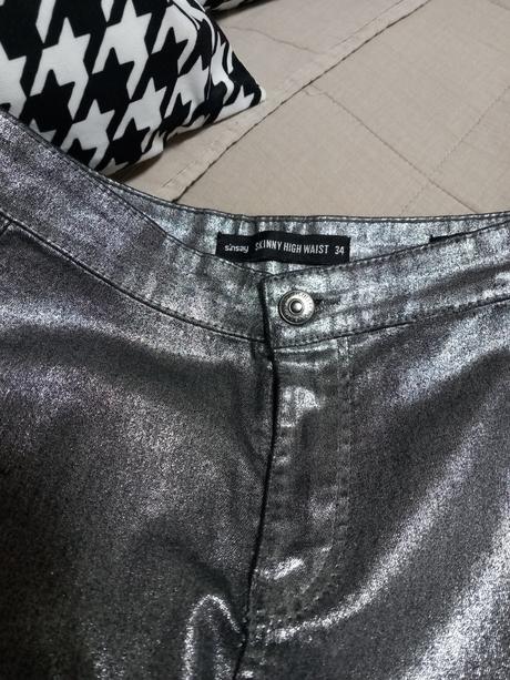 Metalické nohavice, sinsay,xs