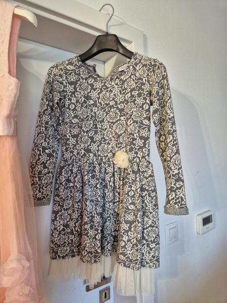 Sviatocne saty top stav 128/134, next,134