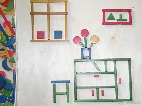 Drevené socialistické kocky tofa semliy retro, 