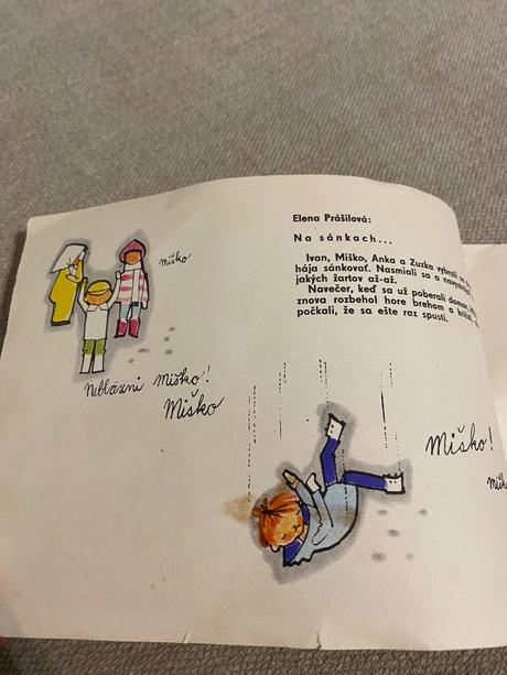 Mini rozprávková brož eva prášilová na sánkach 67,