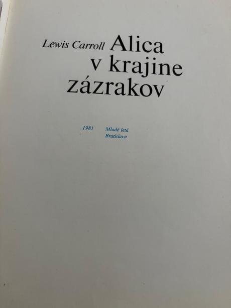 Alica v krajine zazrakov lewis carroll vintage,