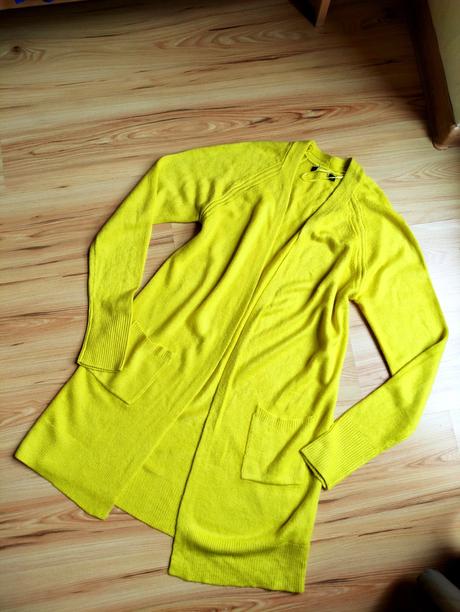 Žiarivo žltý kardigan, reserved,s