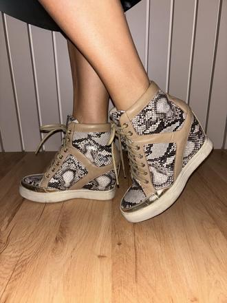 Kožené platformove topánky poggio dolce 36, 36