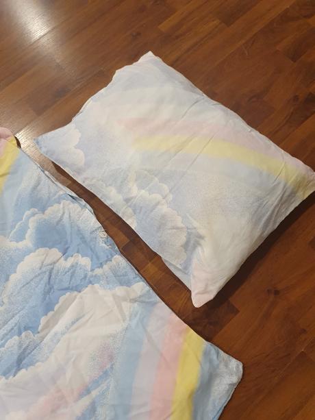 Vankúšik a paplónik a obliečkami- bavlna , retro, šírka (cm): 70,dĺžka (cm): 120