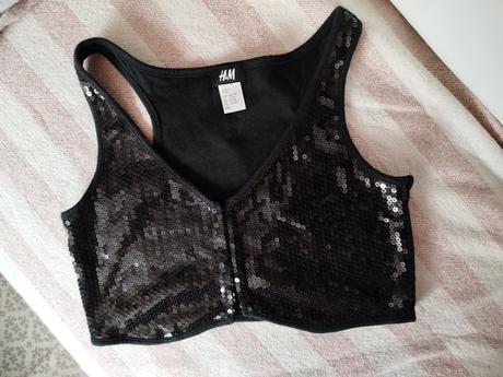 Vesta s flitrami 158/164, h&m,158