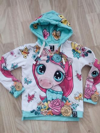 Úžasná mikinka jednorožec, 104