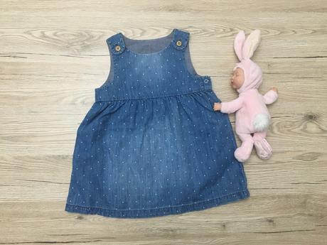 Rifľové šaty, h&m,80