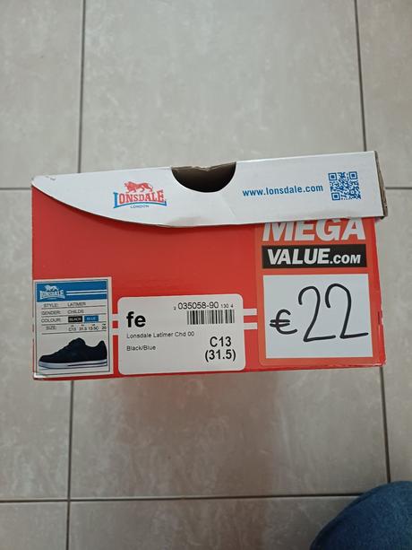 Predám nové kožené tenisky lonsdale veľkosť 31,5, lonsdale,31 / 32