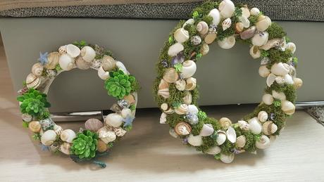 Dekoracia z mušli vencek, 