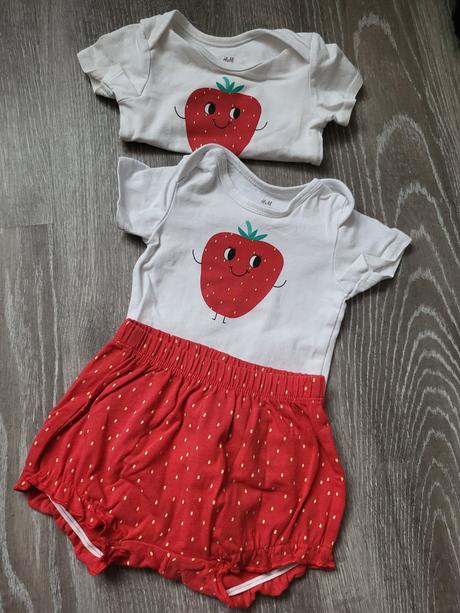 Letná súprava jahôdka v.62 h&m, h&m,62