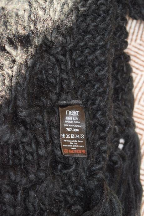 Dlhý teplý šál so strapcami, next,xl