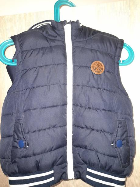 Jesenná vesta tmavomodrá 2-3 r., f&f,104