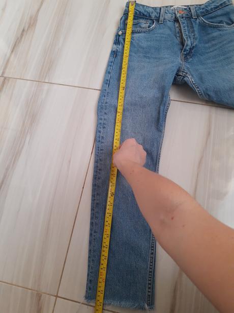 Dámske rifle zara s vysokým pásom 34, zara,34