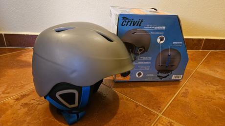 Detská helma na lyžovanie + okuliare, l