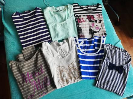 Dievčenské/dámske tričká 7ks, f&f,xs