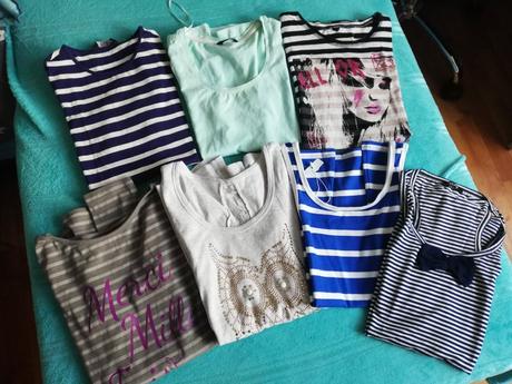 Dievčenské/dámske tričká 7ks, f&f,xs