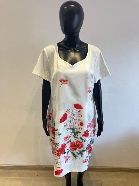 Dámske elegantné šaty kvetované (xxxl), xxxl