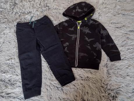 Podteplené nohavice a teplá mikina, f&f,98