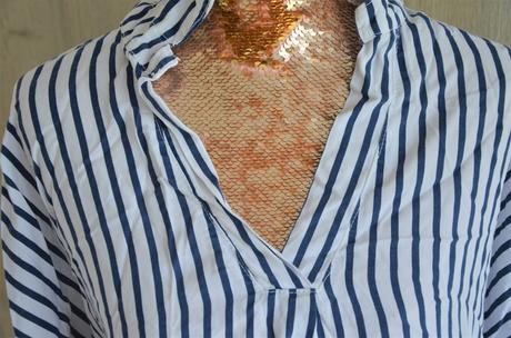 Modro biela blúzka-l, l