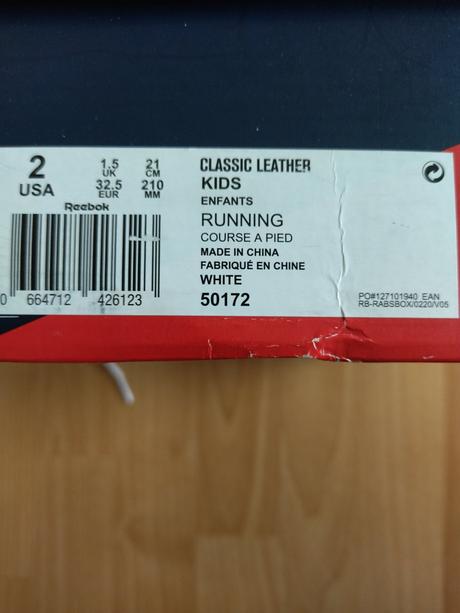 Celokozene tenisky rebook, 32