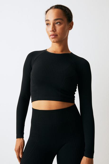 Čokoládový funkčný top h&m move, h&m,s