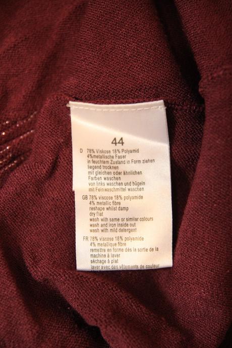 Bordovo strieborný sveter, judith williams, 44