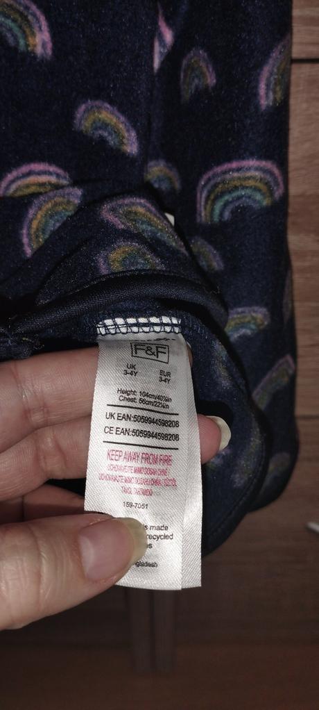 Flisová mikina dúha, f&f,104