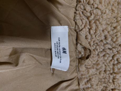 Plyšový kabát, h&m,110
