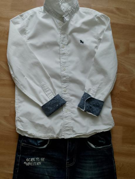 Košeľa + slim rifle, h&m,140
