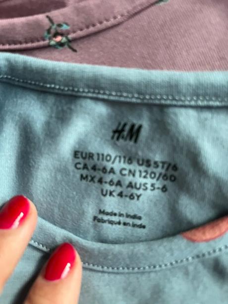 Veľ. 110/116 zn. h&m nové  tričko s čerešničkami, h&m,110 / 116