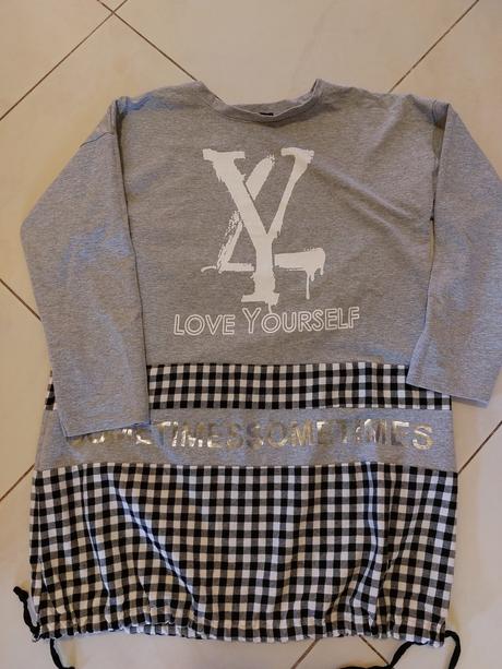 Mikinové šaty / dlhšia mikina, xl