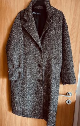 Damsky kabat vzor rybia kost, zara, m oversize, zara,m