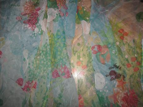 Záclona 2 ks s rybičkami, 