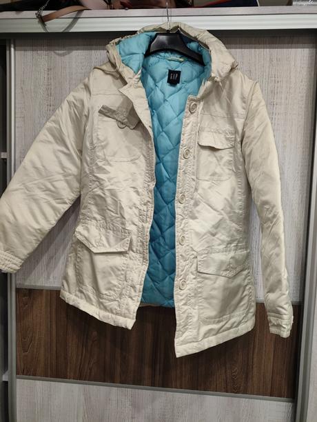 Biela prechodna bunda, gap,38