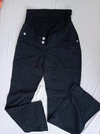 Nové ľanové tehotenské nohavice, c&a,34