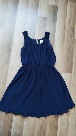 Tmavomodré šaty 152, c&a,152