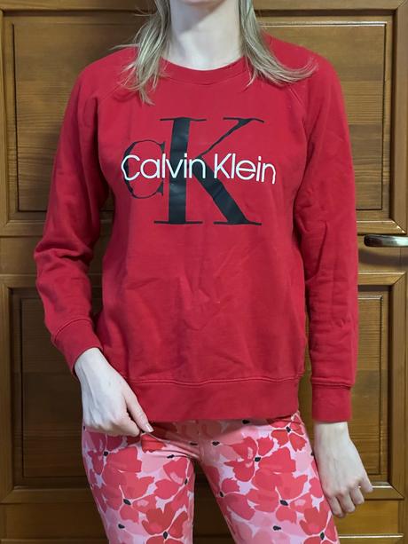 Červená mikina calvin klein, calvin klein,xs