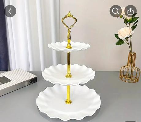 Stojan na zákusky - skladací etažér nový,