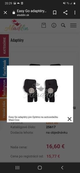 Kde kúpim adaptéry na kočík EasyGo Optimo Air 2020?