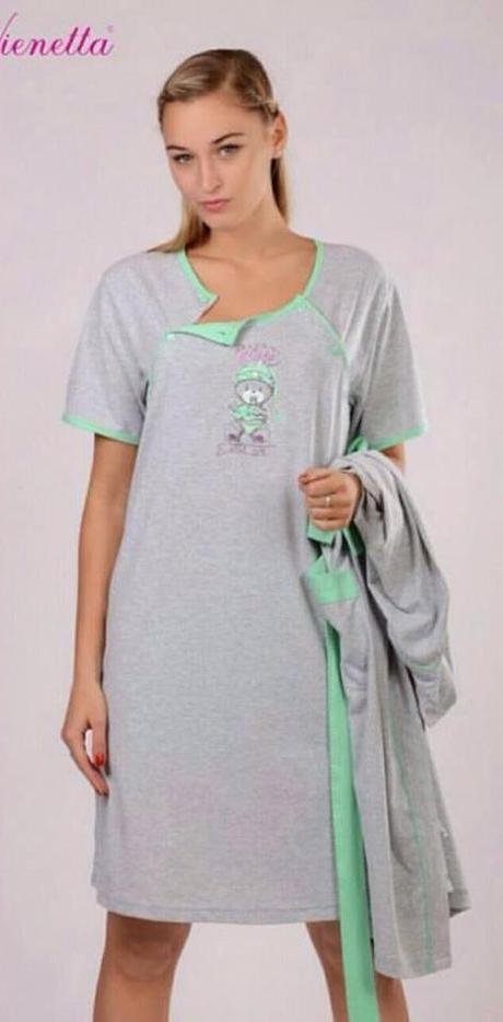 Materská nočná košeľa na kojenie do pôrodnice, vienetta secret,36 - xxl