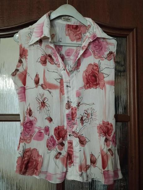 Letná kvetinová blúzka bez rukávov, xl